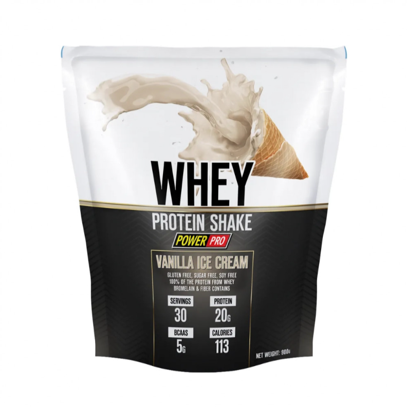 Power Pro Whey Shake (900g) (ванильное мороженое)